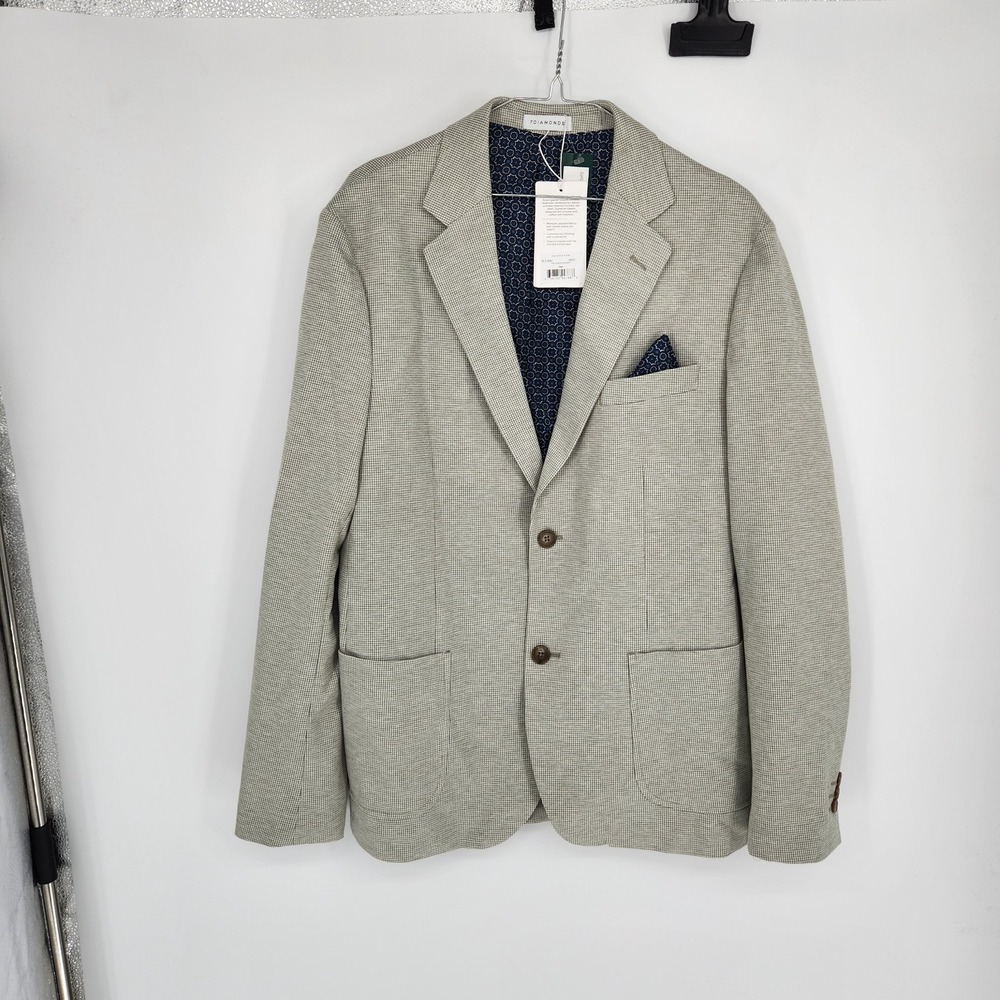 NWT 7Diamonds Light Green Sage Medium Stretch Sterling Blazer